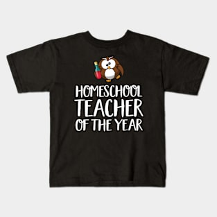 Funny Home School Wine Lover Gift - Homeschool Teacher of the Year Kids T-Shirt